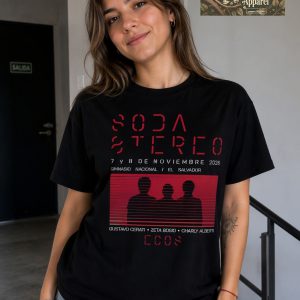 Camiseta Inspirada en la Gira "Ecos" de Soda Stereo El Salvador 2026
