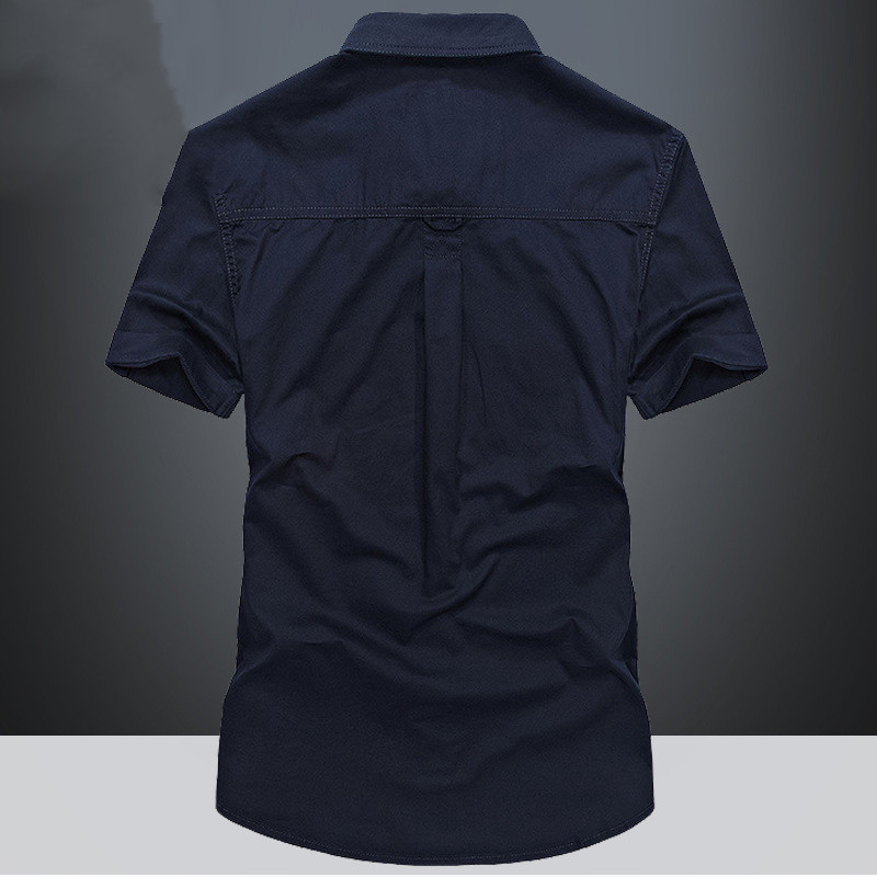 Camiseta de algodón puro de carga suelta de moda masculina - Imagen 4