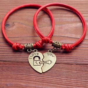 Pulseras de pareja, pulseras de novia, accesorios sencillos para parejas