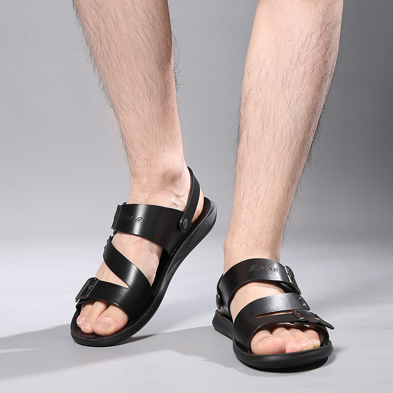 Sandalias Hombre Casual Cómodos zapatos de hebilla descalzos - Imagen 8