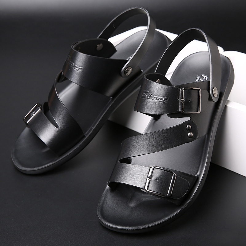 Sandalias Hombre Casual Cómodos zapatos de hebilla descalzos - Imagen 7