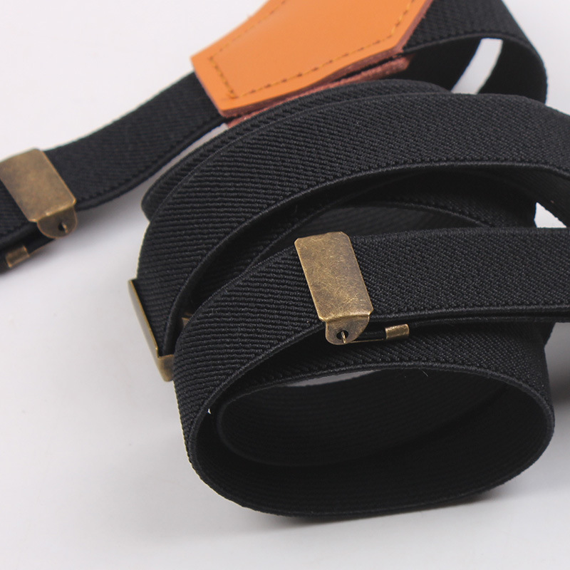 Pantalones de traje Correas de hombro Black Y Strap Clip de tres clips. Tirantes - Imagen 4