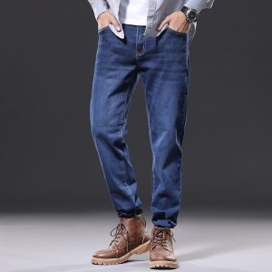 Pantalón de piernas rectas para hombre, jeans sueltos.