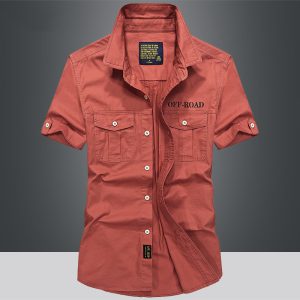 Camiseta de algodón puro de carga suelta de moda masculina