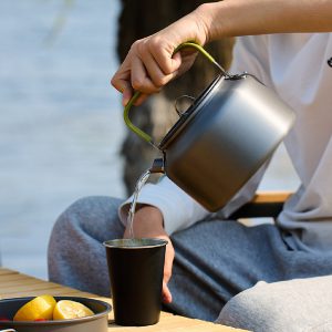 Gran capacidad portátil para acampar olla de café