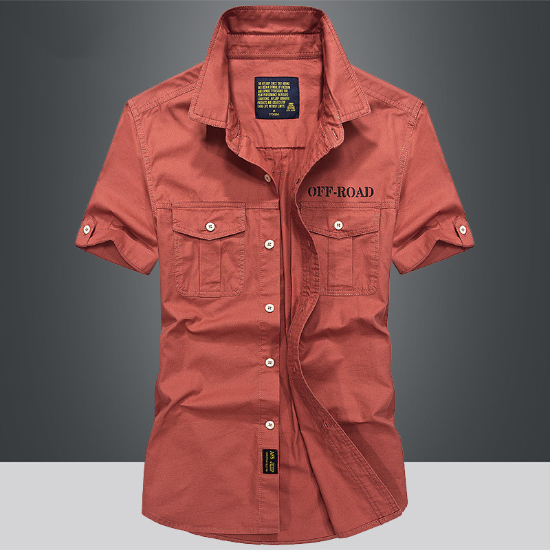 Camiseta de algodón puro de carga suelta de moda masculina - Imagen 8
