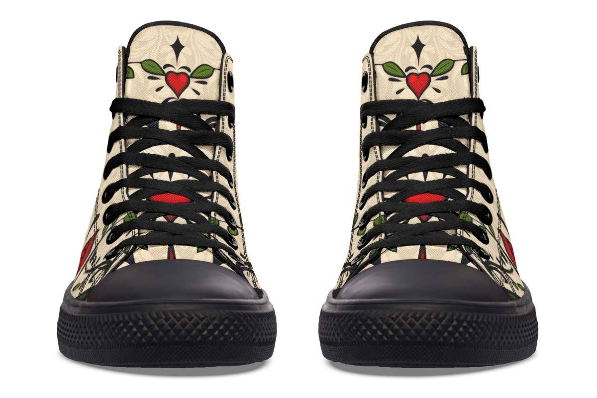 Printed Couple High Top Canvas Shoes - Imagen 5
