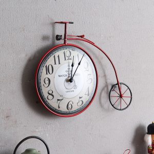 American Retro Bike Clock Wall Mount Cafe