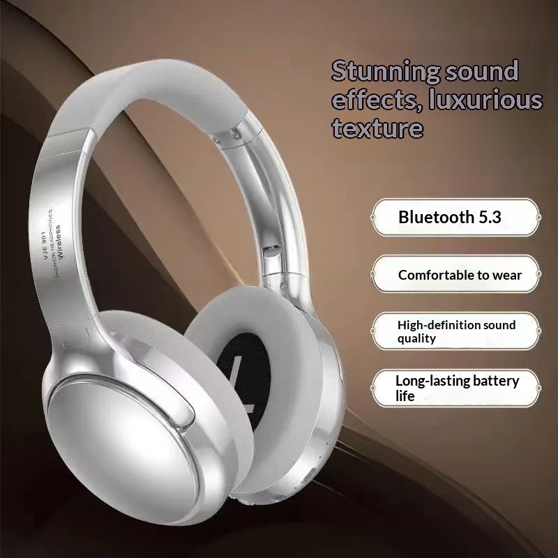 New 901 American-style Retro Over-ear Metal Headphones - Imagen 4