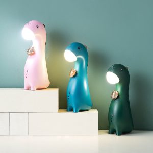 Lindo Dinosaurio LED luz nocturna ABS Pat luz táctil control de la luz nocturna