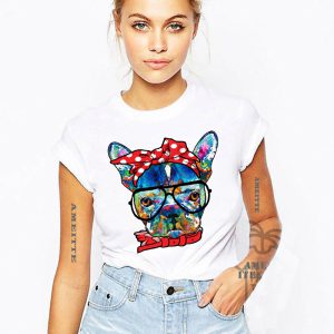 Camiseta de perro lindo y divertida Harajuku