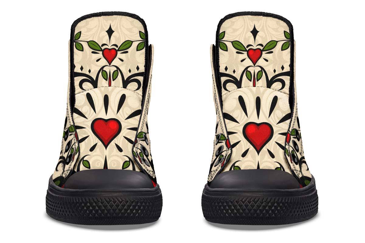 Printed Couple High Top Canvas Shoes - Imagen 4