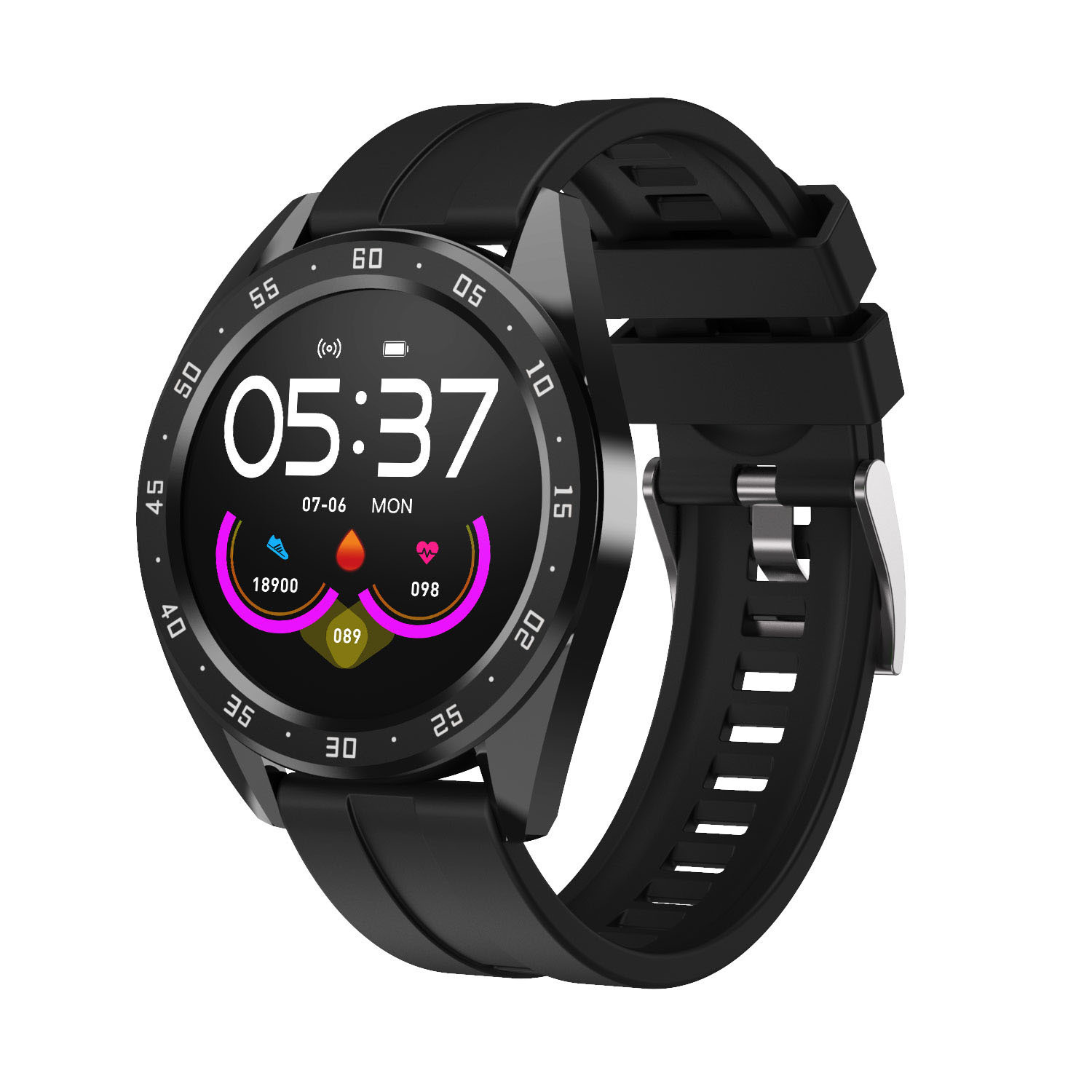 Reloj inteligente con monitoreo de frecuencia cardíaca, presión arterial y oxígeno en sangre. - Imagen 2